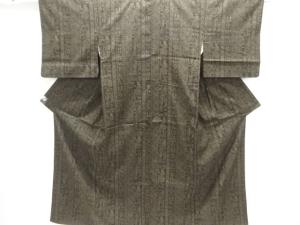 壁画模様織り出し本場結城紬100亀甲着物(石下)